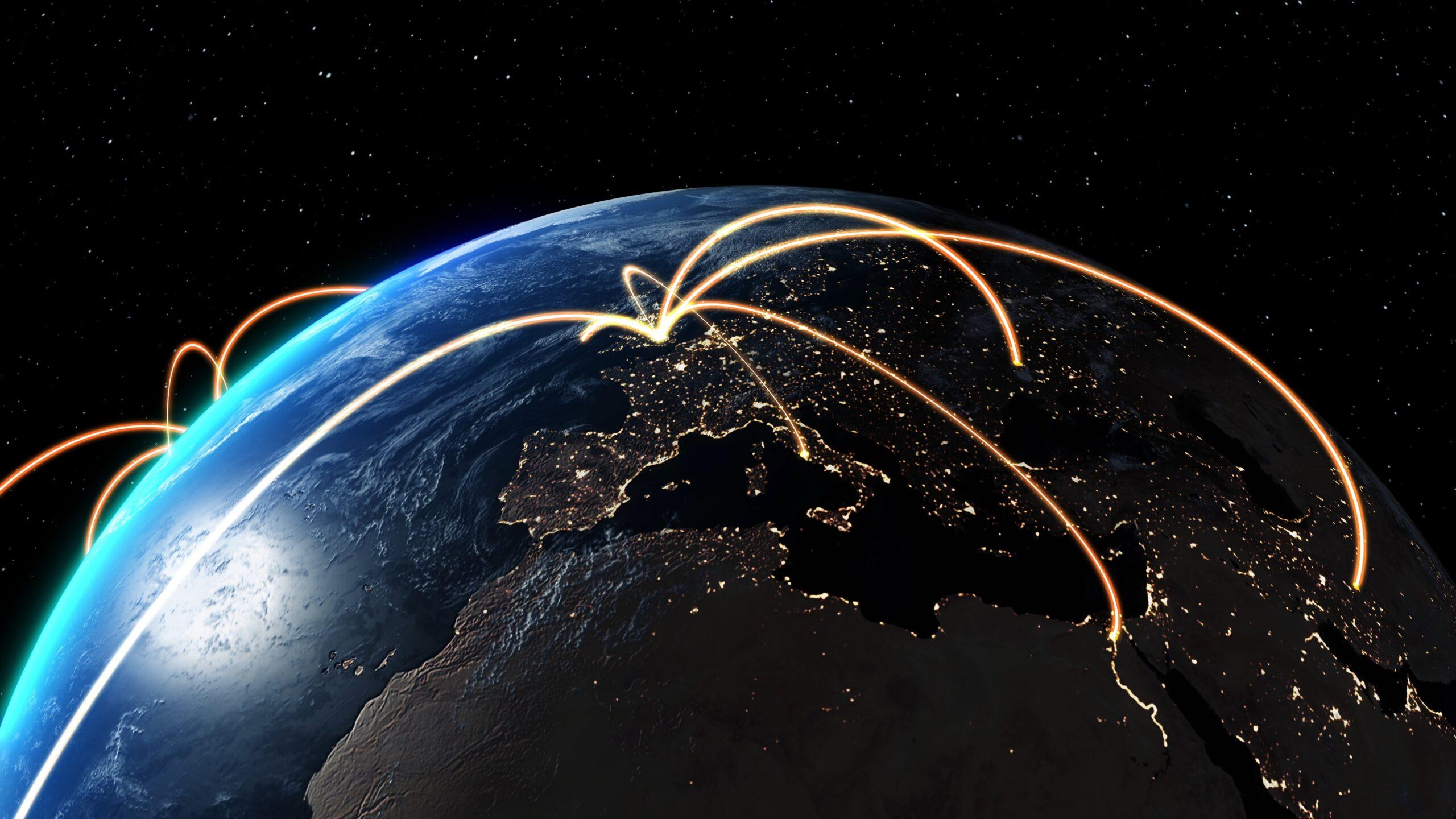 global network internet connection orbital earth globe scaled